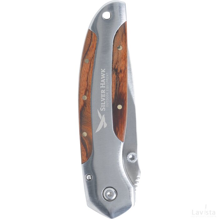 Houten survivalmes Zwart/Bruin