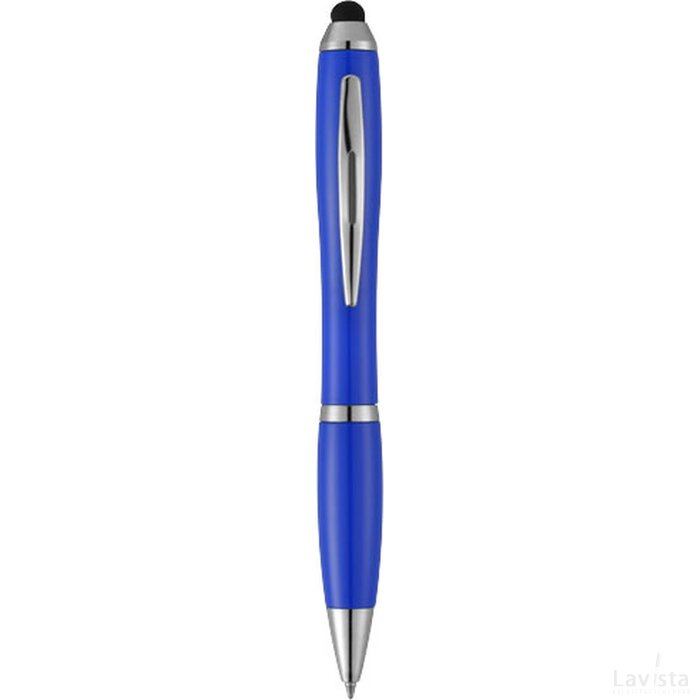 Nash stylus balpen met gekleurde houder en gekleurde grip koningsblauw Koningsblauw