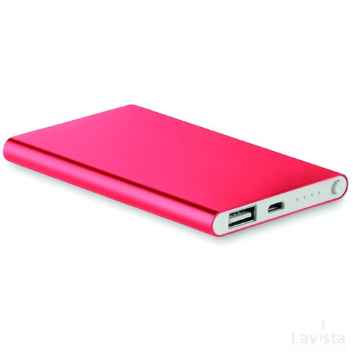Alu powerbank 4000mah Powerflat rood