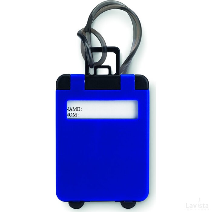 Kunststof bagagelabel Traveller royal blauw