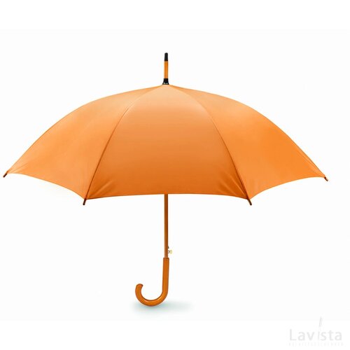 Paraplu met houten handvat Cumuli oranje