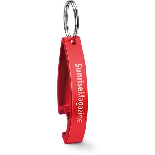 Aluminium sleutelhanger Colour twices rood