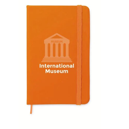 A6 notitieboekje, gelinieerd Notelux oranje