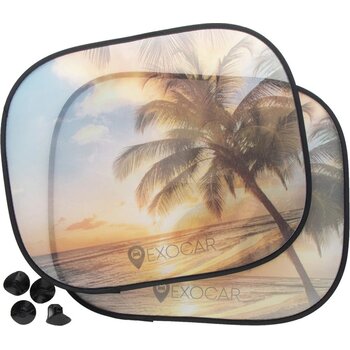Set van 2 zonneschermen Zwart