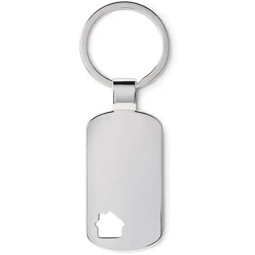 Metalen sleutelhanger, huisje House key mat zilver