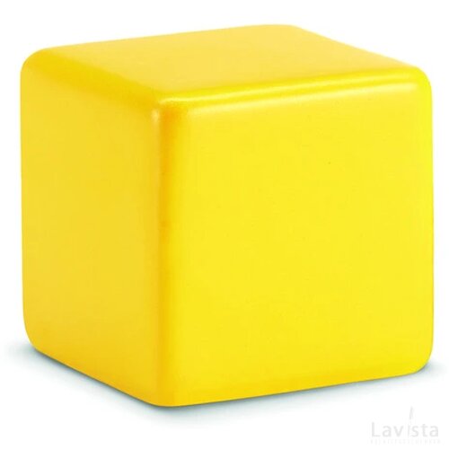 Stressbal vierkant Geel