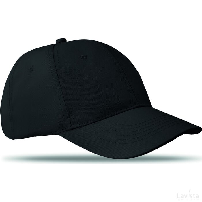 Katoenen baseball cap Basie zwart
