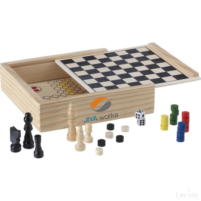 Woodgame 5-In-1 Spel Hout