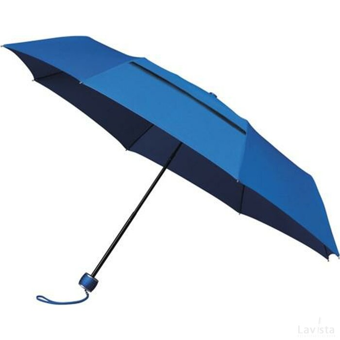 miniMAX® opvouwbare paraplu, ECO, windproof blauw