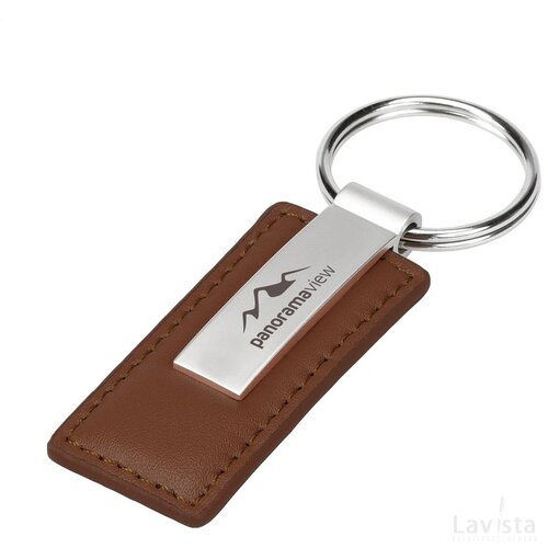 Leatherkey Sleutelhanger Bruin