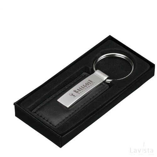 Leatherkey Sleutelhanger Zwart