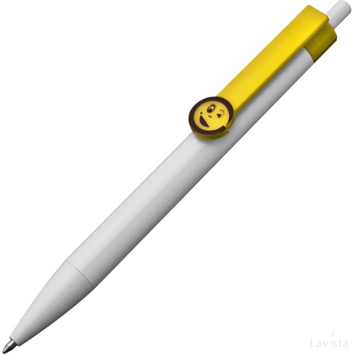 Pen met clip Gezicht Cuxhaven geel