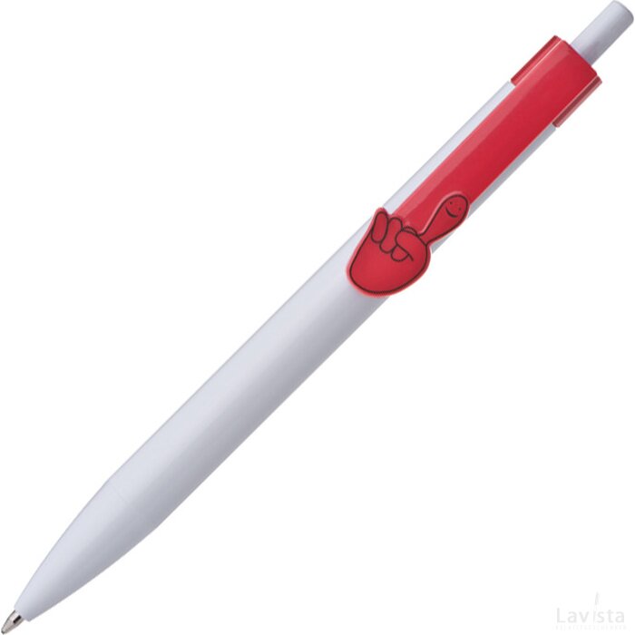 Pen met Hand 2D Dame rood