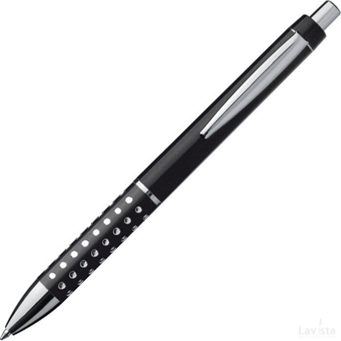 Kunststof pen met glimmend effekt Diez zwart