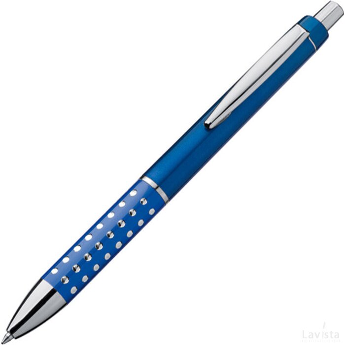 Kunststof pen met glimmend effekt Diez blauw