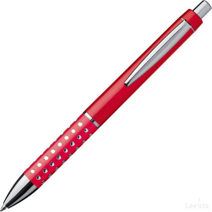 Kunststof pen met glimmend effekt Diez rood
