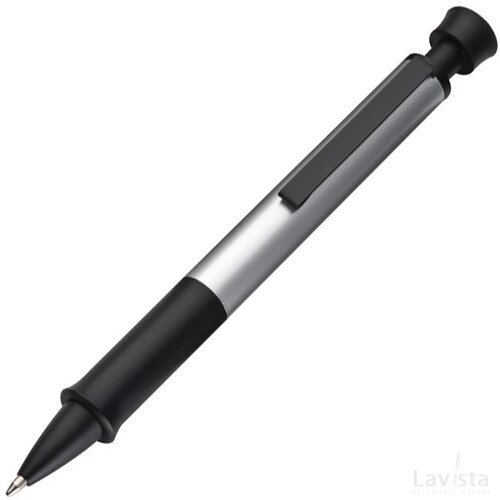 Aluminium pen met zwarte Dresden grijs silvergrey zilvergrijs