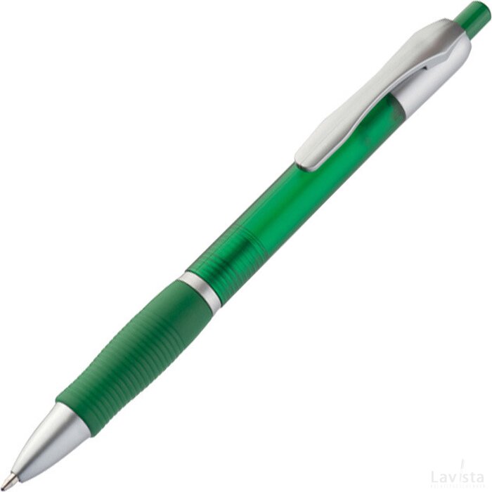 Kunststof pen met drukmechanisme Einbeck groen