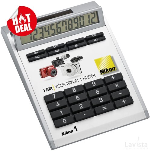 Calculator Own Design met inlegplaatje zonder gaatjes, klein Marienburg wit