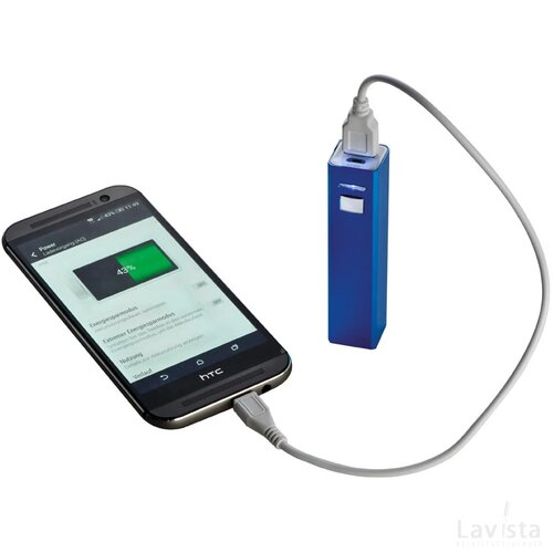 Powerbank, metaal Mirow blauw