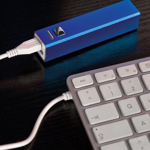 Powerbank, metaal Mirow blauw