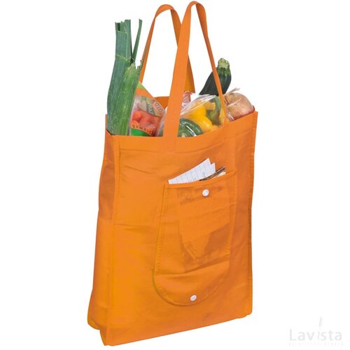 Boodschappentas non woven Stein oranje