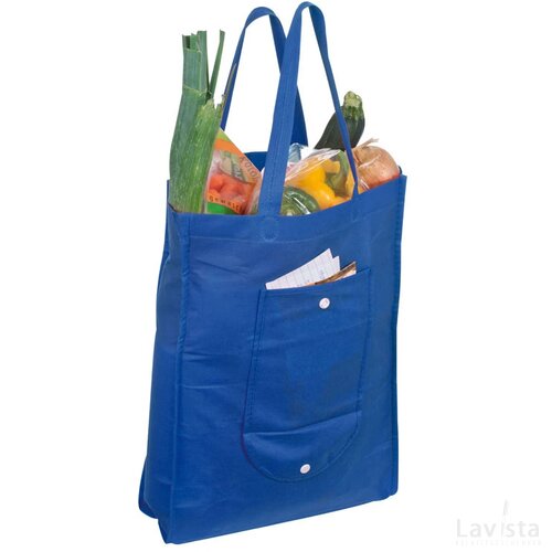 Boodschappentas non woven Stein blauw