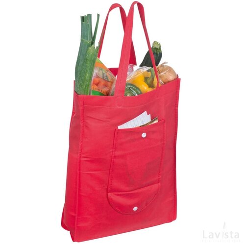Boodschappentas non woven Stein rood
