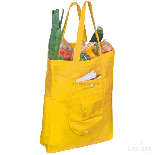 Boodschappentas non woven Stein geel