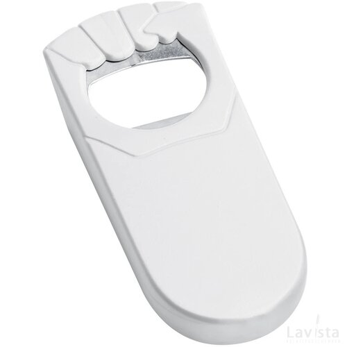 Flesopener met afsluitfunctie Wit