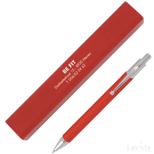 BONAIRE doosje met 1 balpen Peekay rood