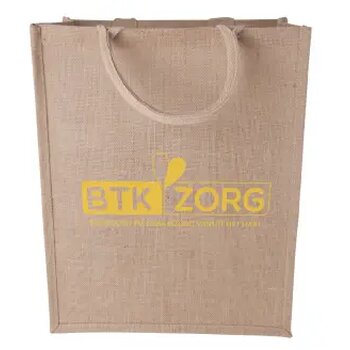 Jute shopper staand model 240 gr/m2 ecru