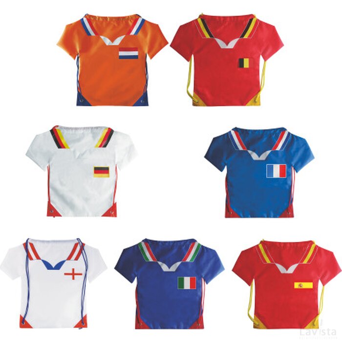 Nylon rugzak T-shirt diverse landen custom made