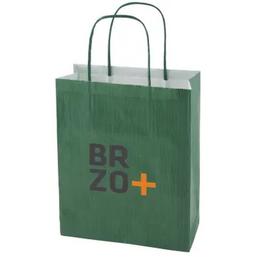 Papieren tas 220 x 310 x 100 mm. gekleurd donkergroen