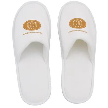 Hotelslippers met dichte teen Wit