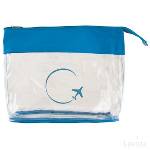 Toilettas transparant gekleurde bies donkerblauw