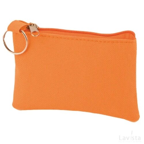 Sleuteltasje met rits polyester 600D oranje