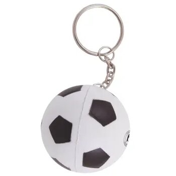 Anti-stress voetbal met sleutelhanger Zwart Anti-stress voetbal met sleutelhanger Zwart