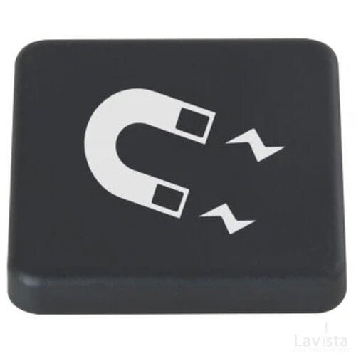 Magneet 30 x 30 mm. TAMPONDRUK zwart