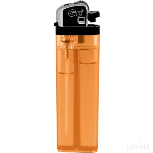 Aansteker GO wegwerp transparant orange