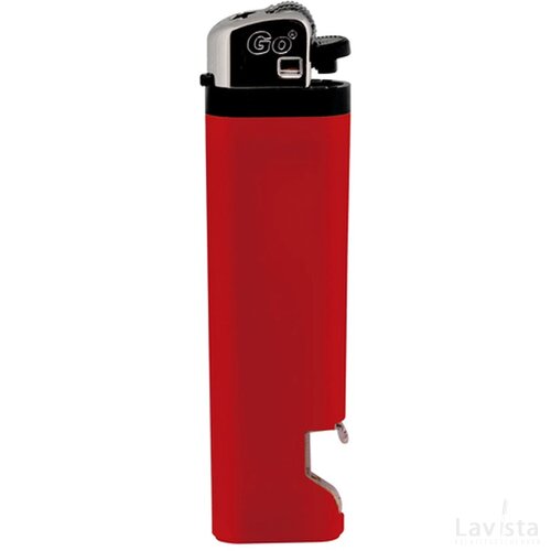 Aansteker GO aansteker met flesopener rood