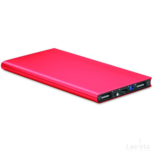 Powerbank 8000 mah Powerflat8 rood