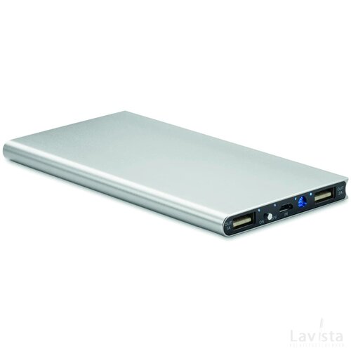 Powerbank 8000 mah Powerflat8 mat zilver
