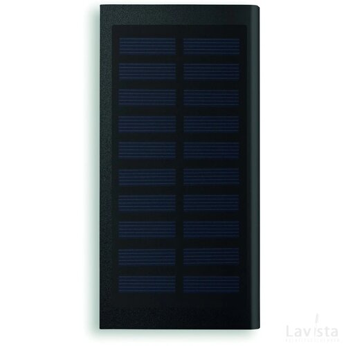 Powerbank 8000 mah Solar powerflat zwart