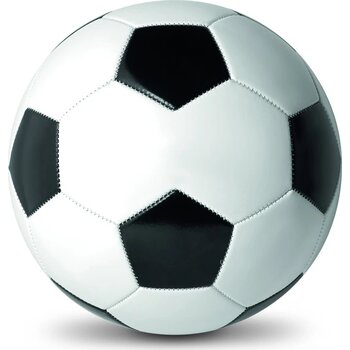 Pvc voetbal 21.5cm Soccer wit/zwart