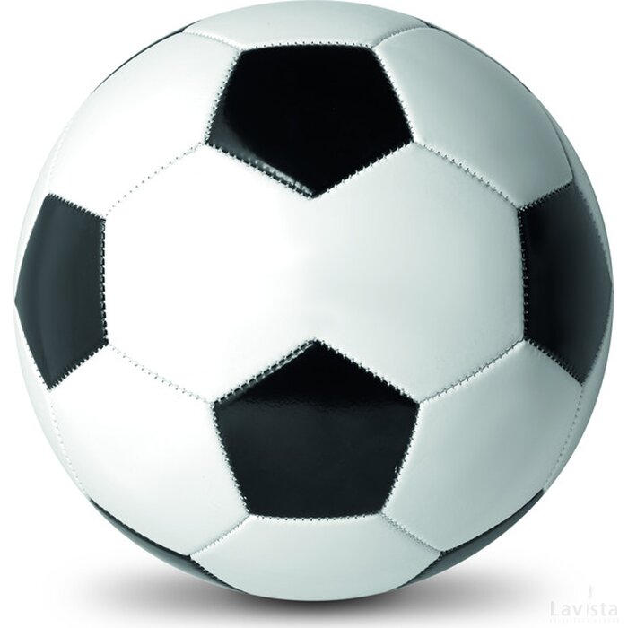 Pvc voetbal 21.5cm Soccer wit/zwart