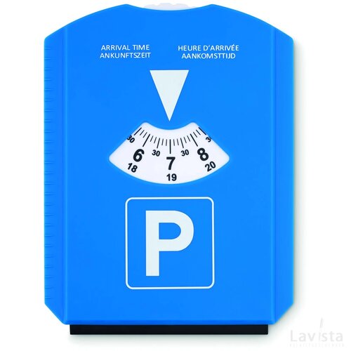 Parkeerkaart met ijskrabber Park & scrap blauw