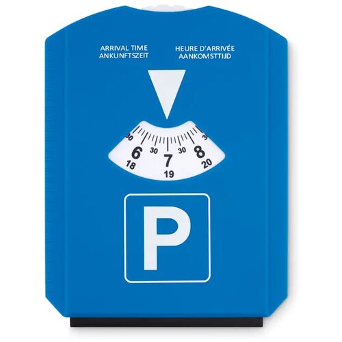 Parkeerkaart met ijskrabber Park & scrap blauw