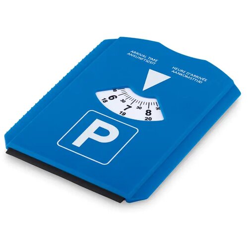 Parkeerkaart met ijskrabber Park & scrap blauw