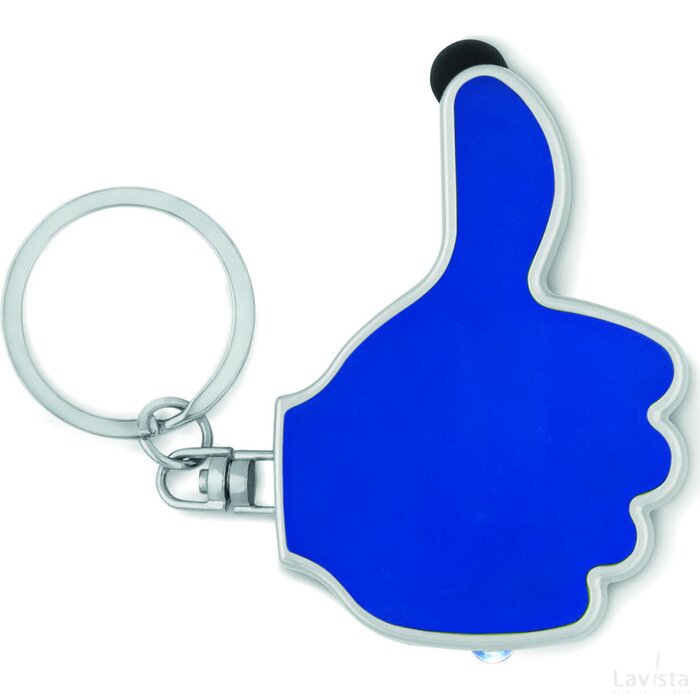 Sleutelhanger thumbs up-vorm Gioia royal blauw
